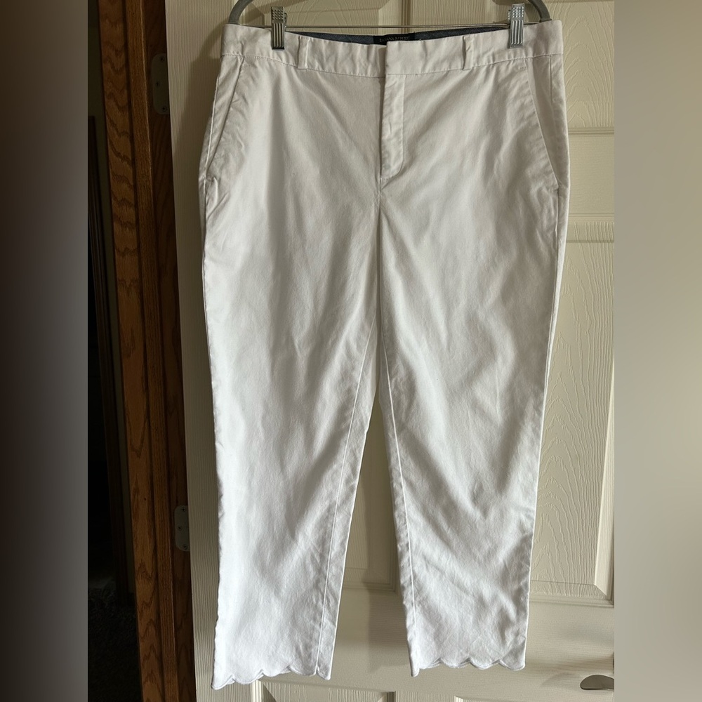 Banana Republic Factory White Cropped Pants